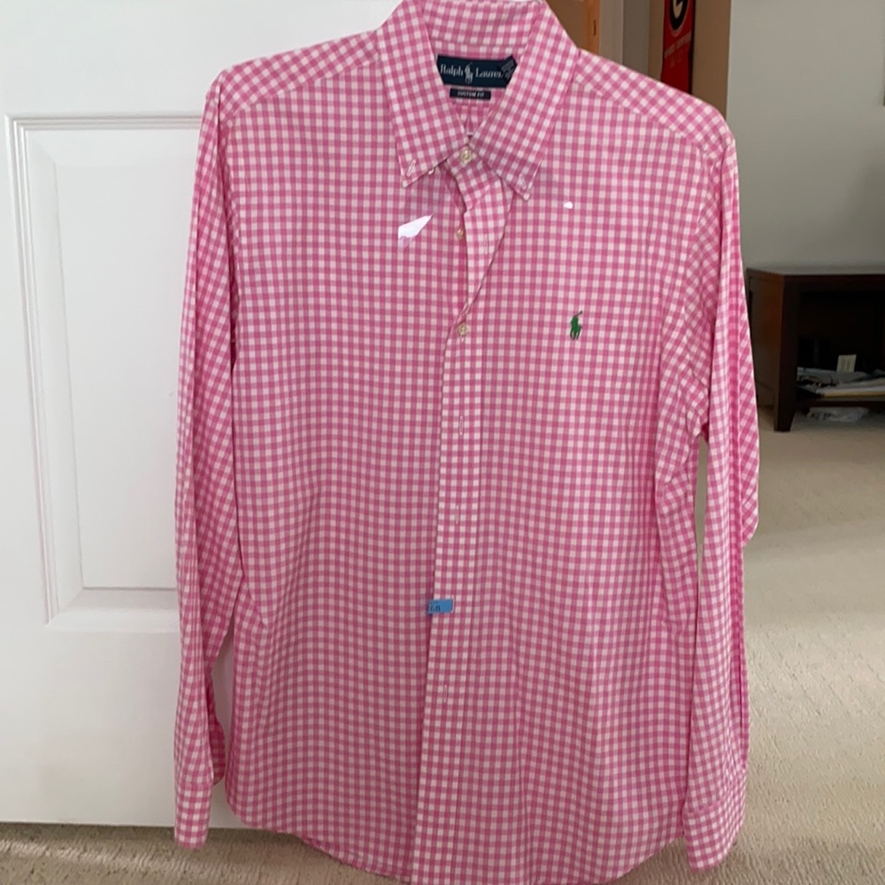 Ralph Lauren Men’s pink/white Gingham button down